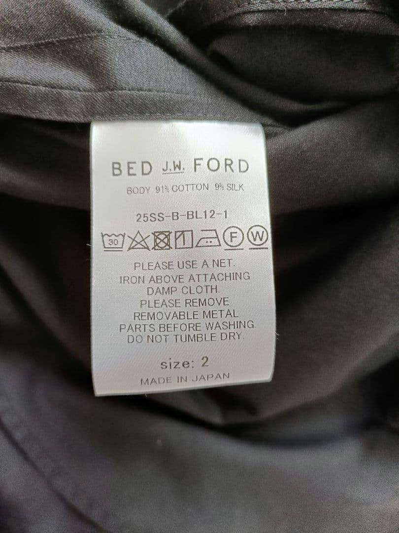 BED J.W. FORD　Bow Collar Shirts 2 BLACK