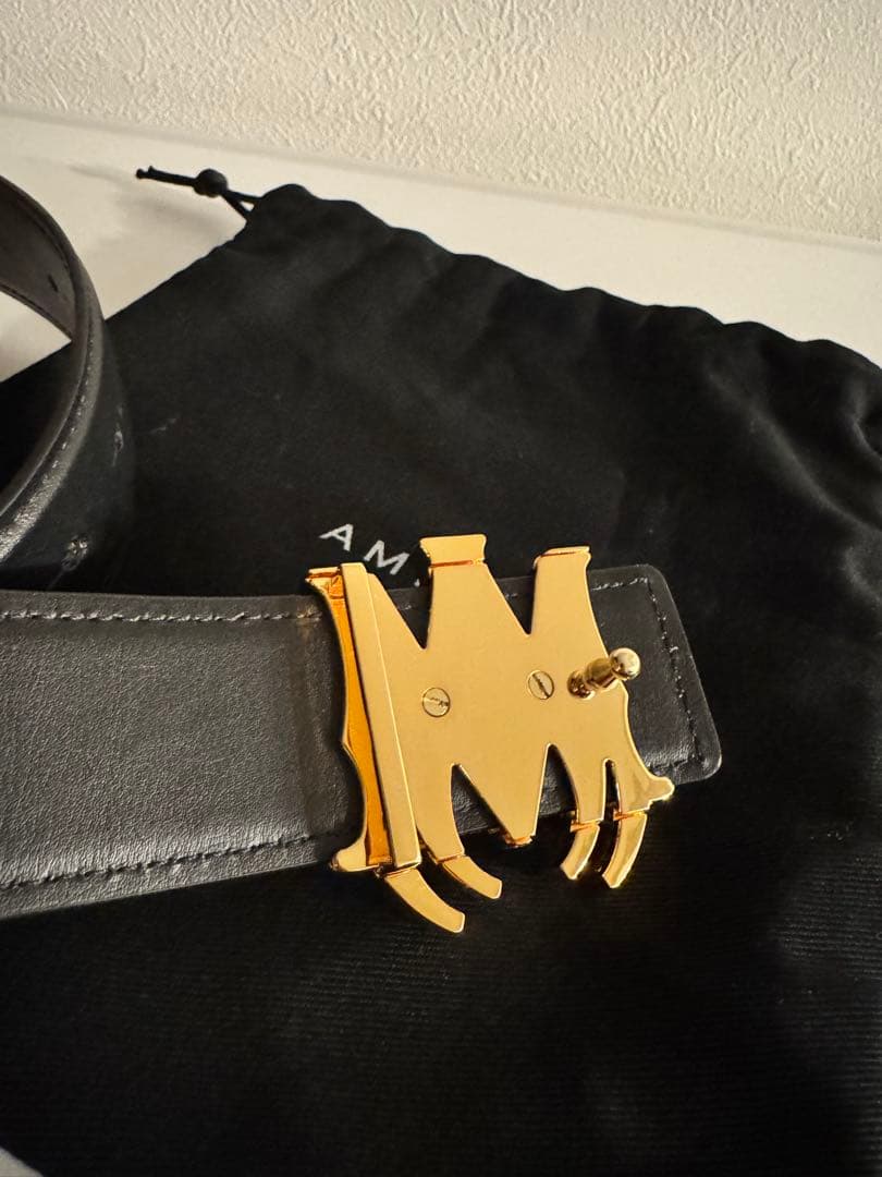 AMIRI MA CORE LOGO BELT レザーベルト サイズ85