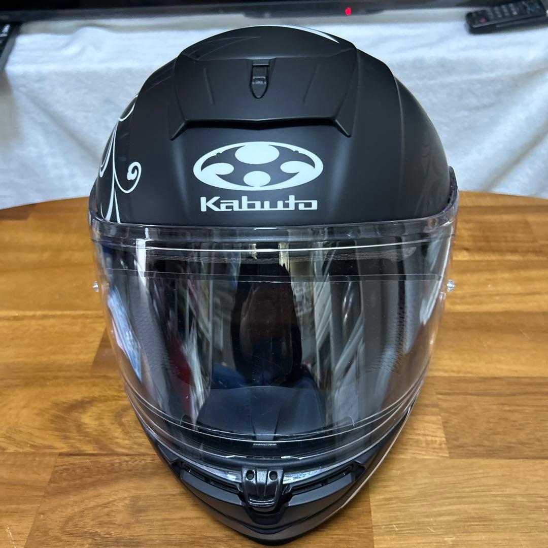 Kabuto フルフェイスヘルメット ブラック/ホワイト　サイズＳ