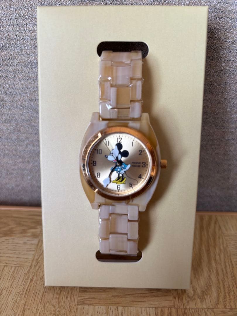 【新品電池交換済】Mickey ミニー　腕時計　ディズニー　べっこう　２本セット