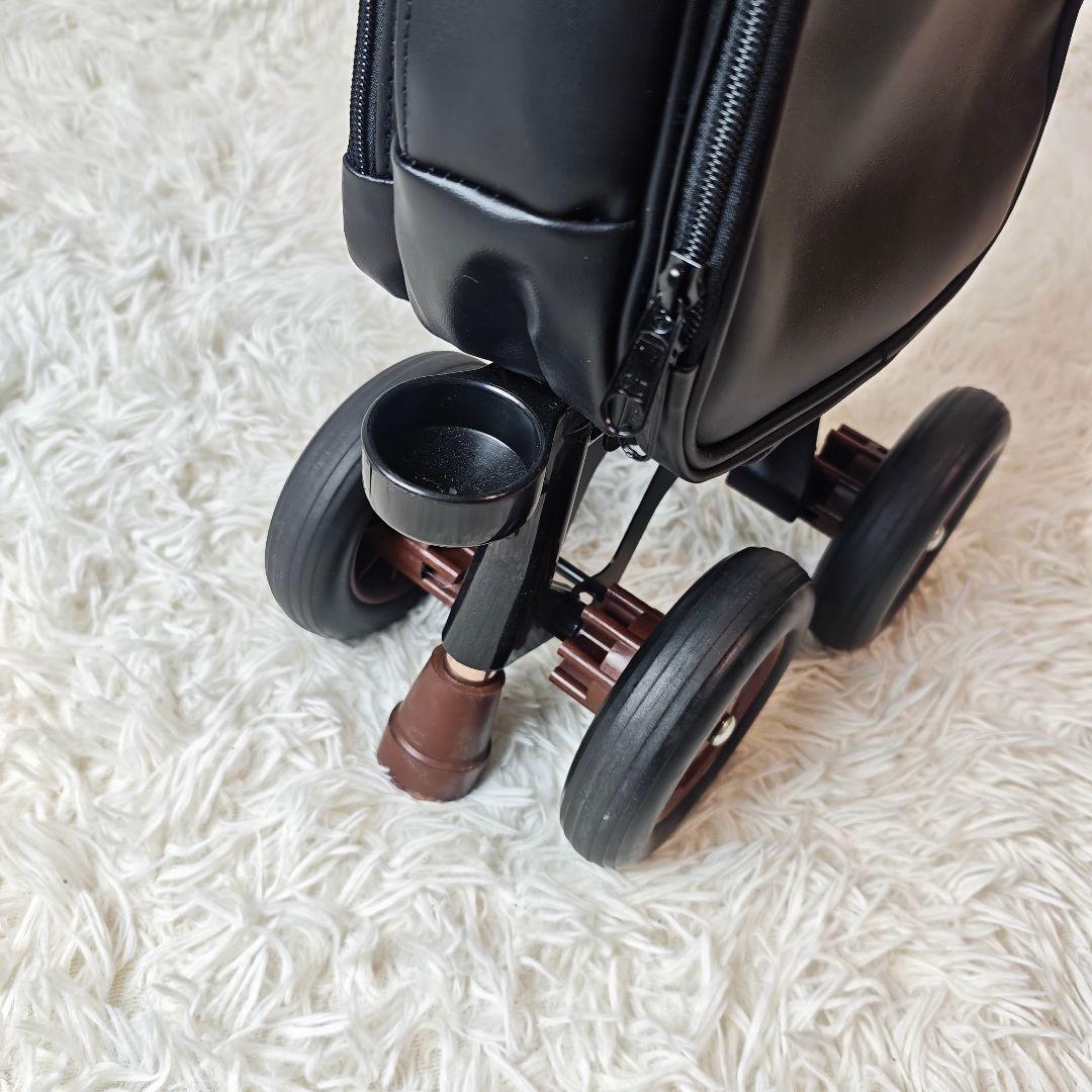 【ほぼ未使用】 キャリーステッキライト168 シルバーカー 黒　定価27280円