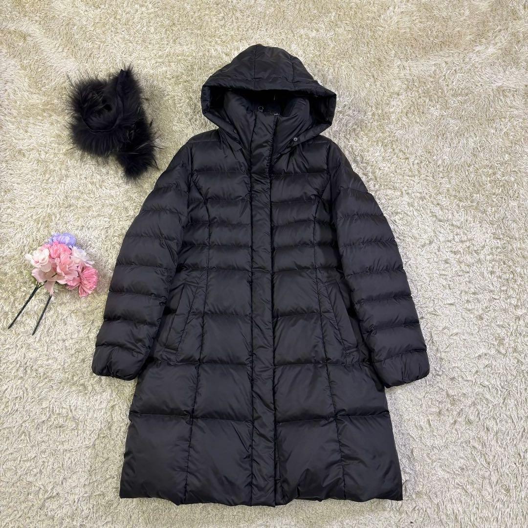 23区　大きいサイズ　ラクーンファー　3way フード　ダウンコート　42