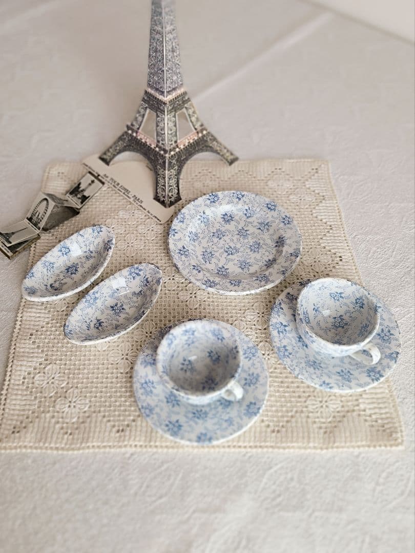 * antique mini ❀ 小さなお花柄 プレート