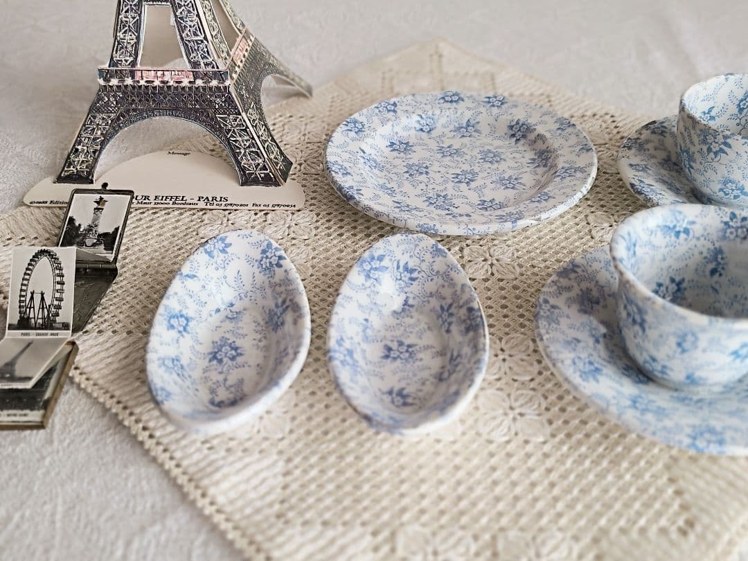 * antique mini ❀ 小さなお花柄 プレート