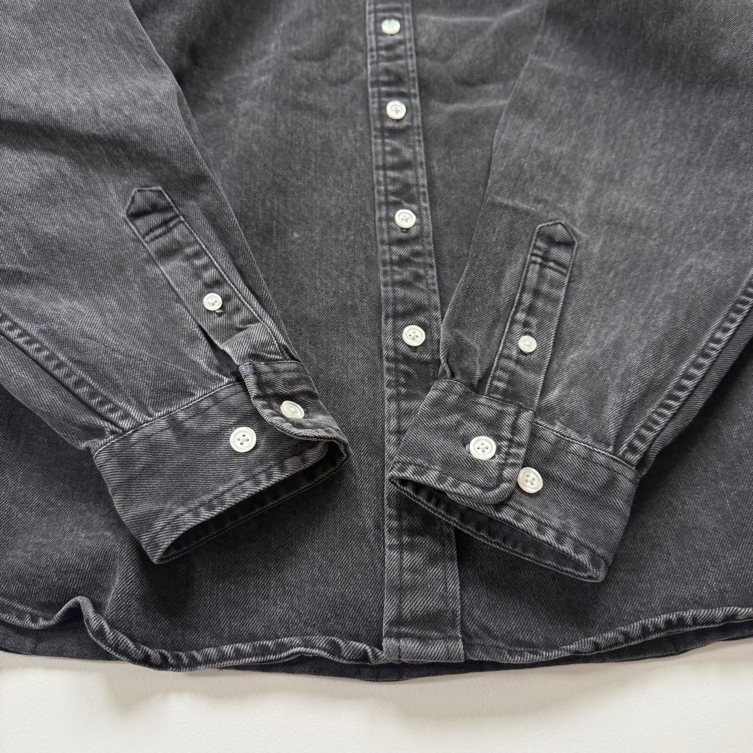 美品✨Supreme 25SS スモールボックスロゴ デニム 長袖シャツ 黒