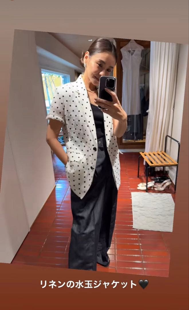 新品　LUDLOW ラドロー　ドット　シャツ　ジャケット　ブラウス