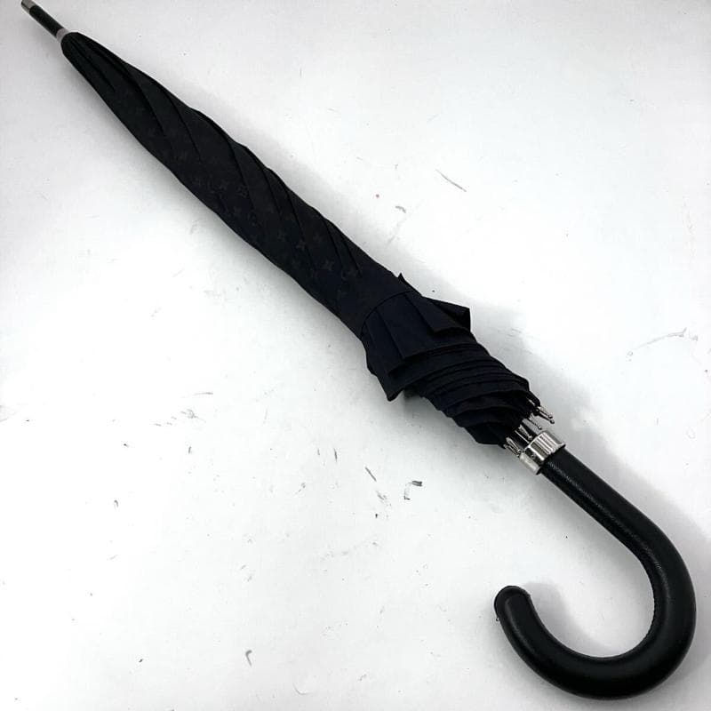 希少●ルイヴィトン 3158 エクリプス 黒 総柄 傘