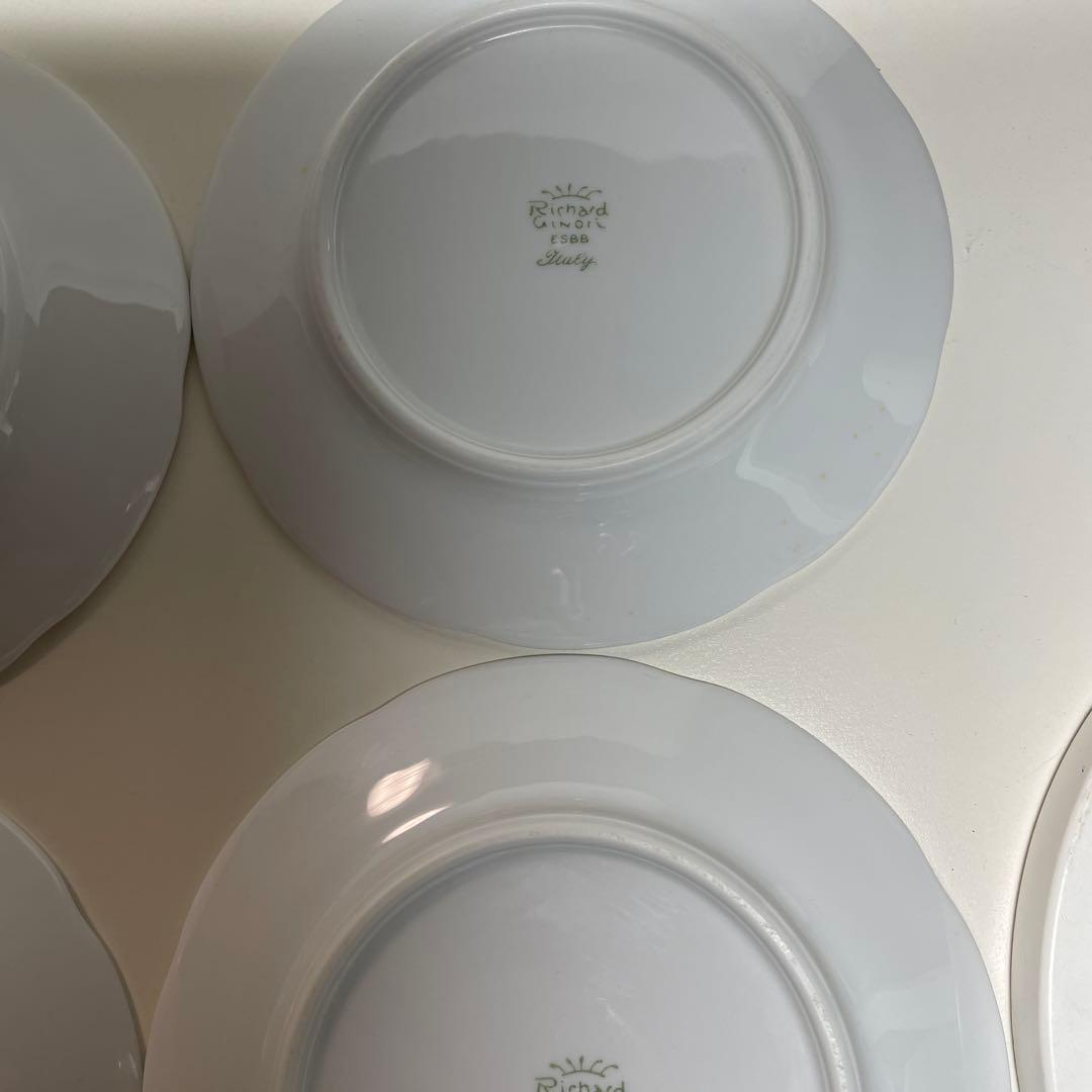 リチャードジノリディナー皿パン皿　各４枚 ボンジョルノホワイト