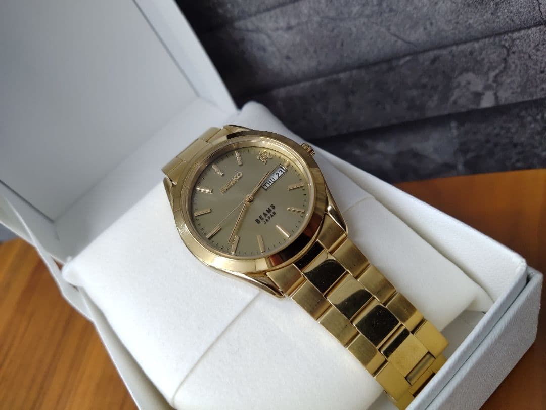 セイコー ビームス V158-HAA0 ソーラー 純正ブレス 限定500本