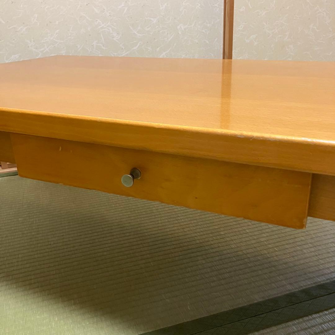 TECHNAテクナ製　天然木　ローテーブル 引き出し付き