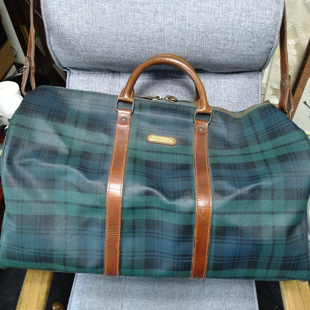 Polo Ralph Lauren チェック柄ボストンバッグです(⌒▽⌒)デカッ