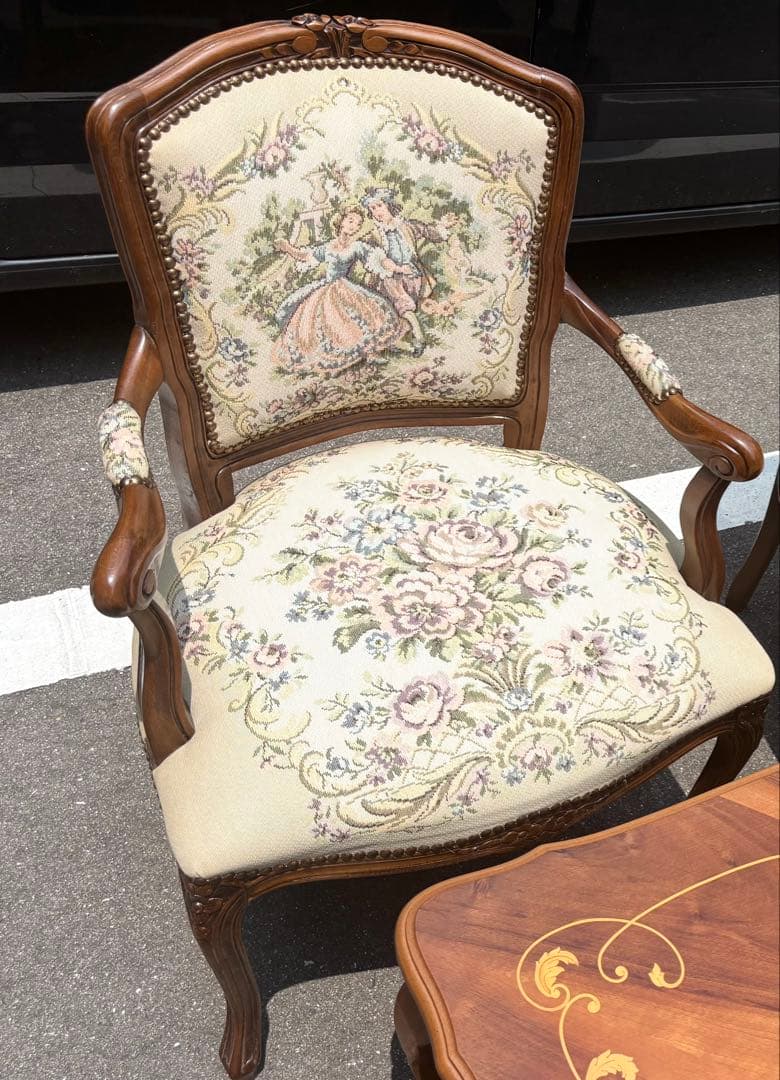 アンティーク調 クラシック アームチェア②