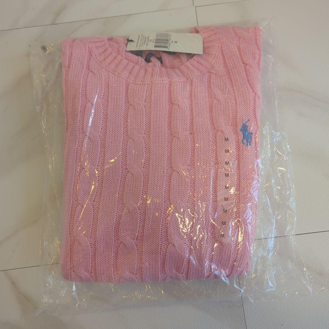 新品タグ付✨ポロラルフローレン ケーブルニット M ピンク