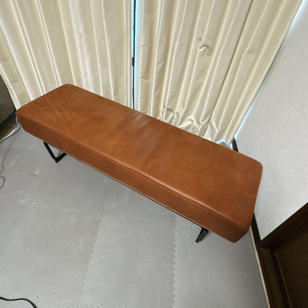 クラッシュゲート COMFORM ベンチ 2P アーモンドブラウン 美品