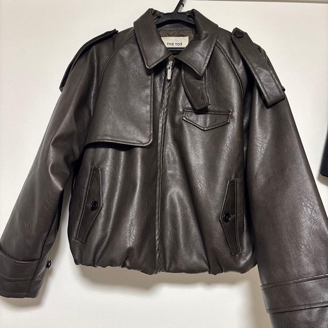 ジャケット・アウター THE TOE Bond Jacket brown leather S