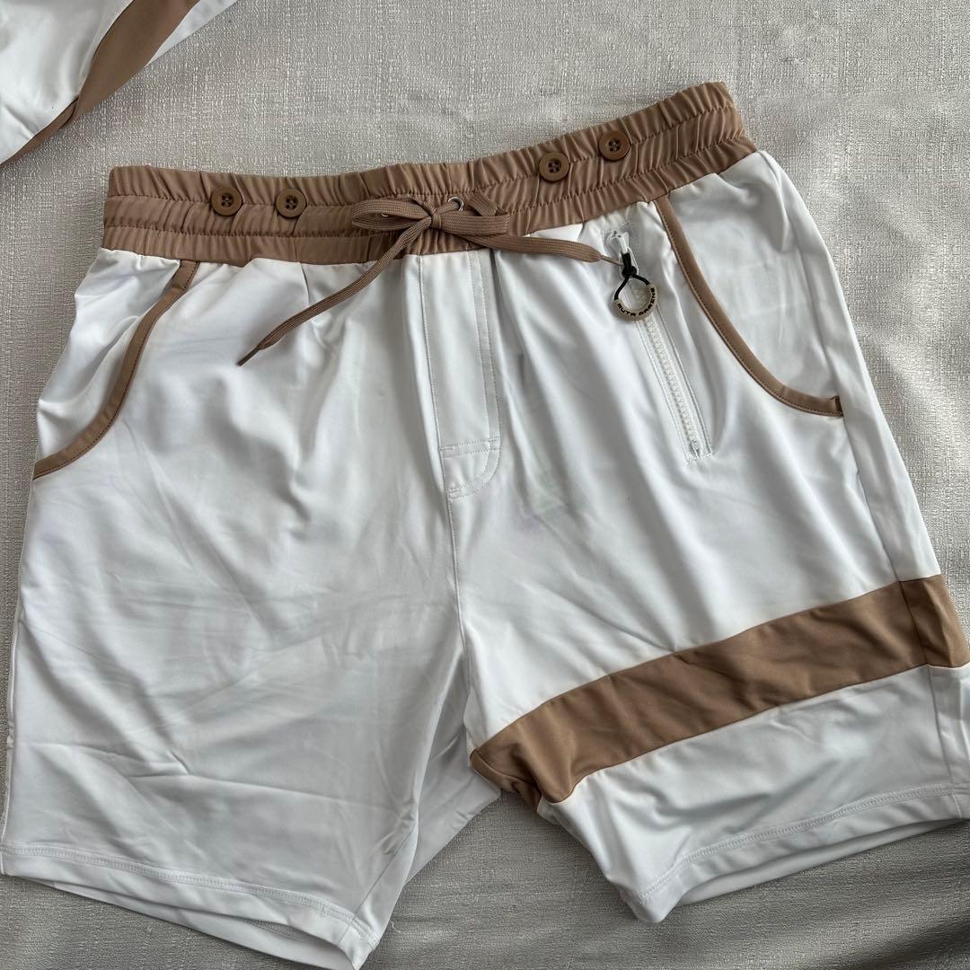 KYKMムータマリン ラッシュパーカー　水着 セットアップ白