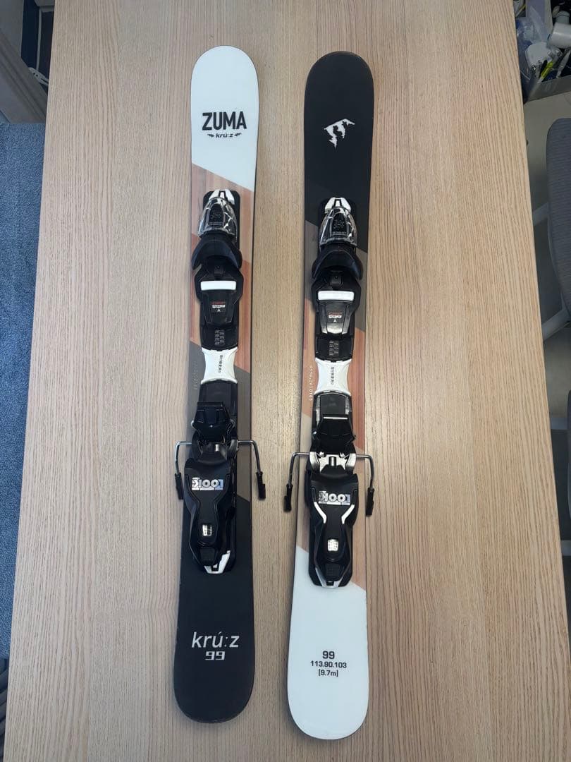 ZUMA krüz スキー板 99cm LOOKビンディング付　収納ケース付