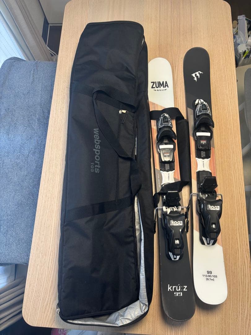ZUMA krüz スキー板 99cm LOOKビンディング付　収納ケース付