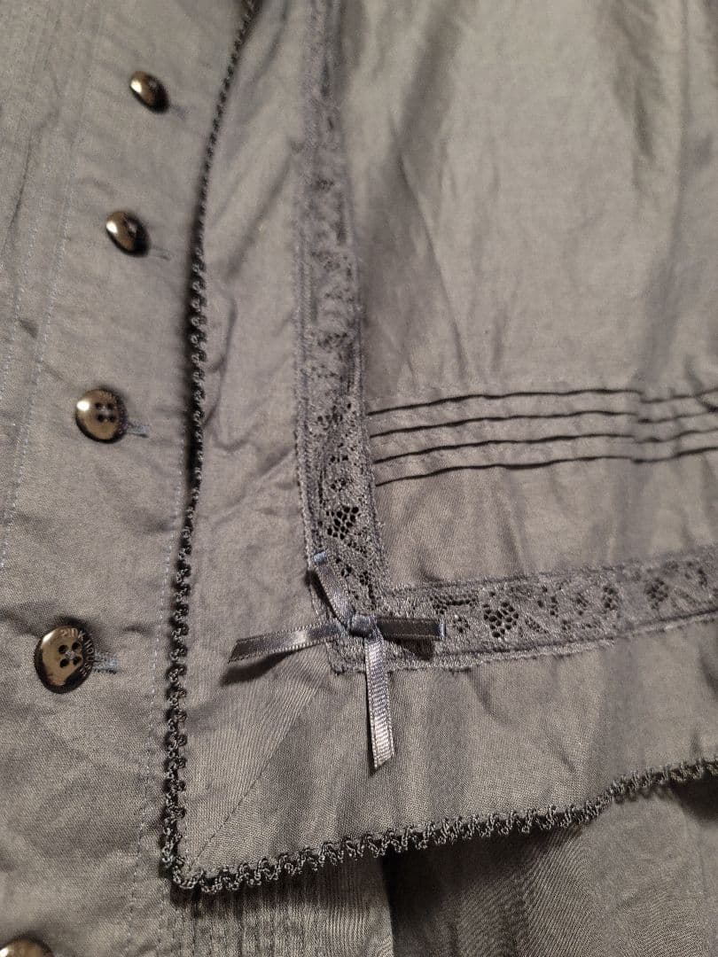 PINK HOUSE ロゴ刺繍入りエプロン風ローンスカート