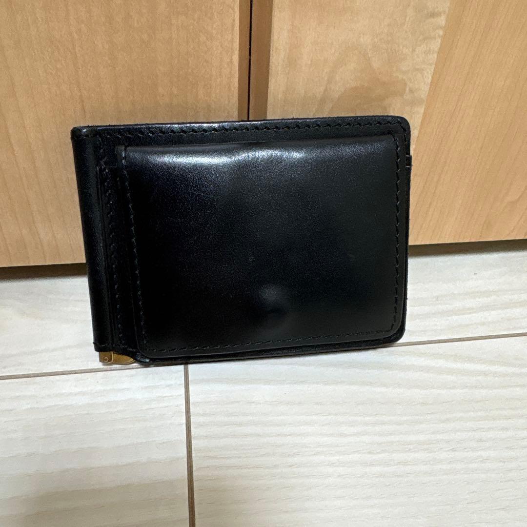 ROTAR マネークリップ　財布　レザー　ブラック