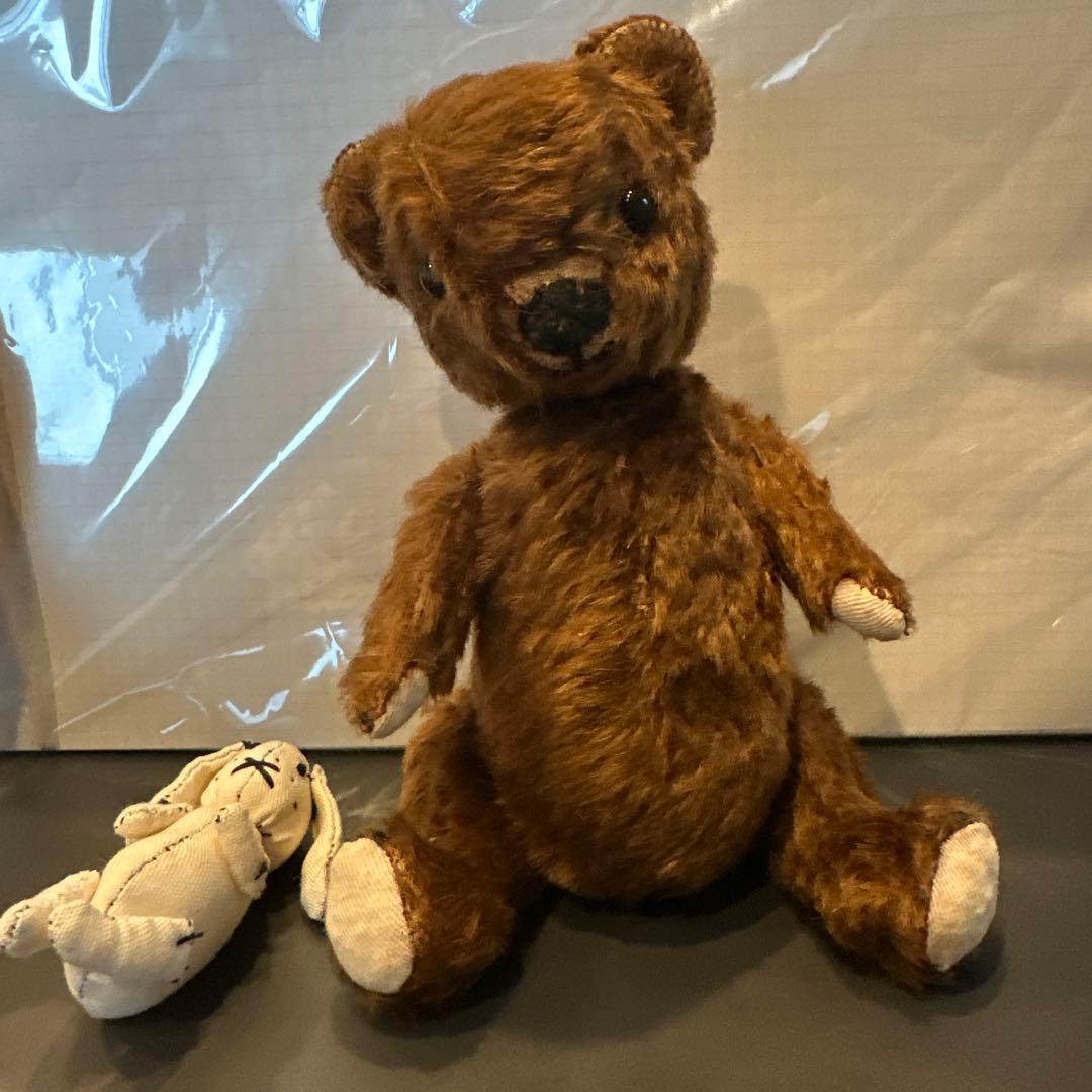 茶色いクマとウサギのぬいぐるみセット