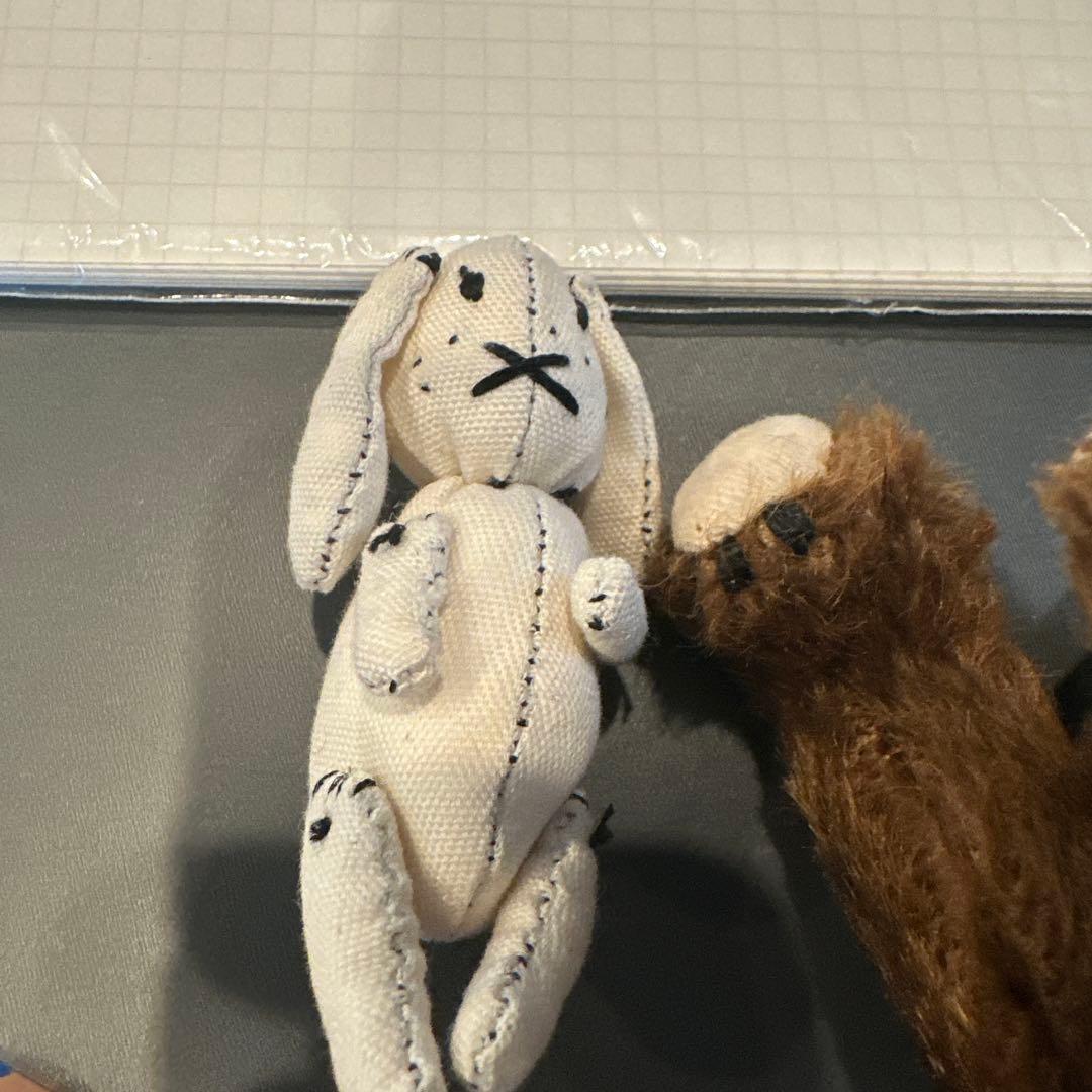 茶色いクマとウサギのぬいぐるみセット