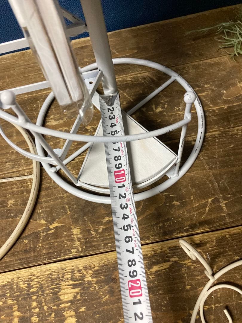 ガーデニング雑貨アンティーク　シャビー　フラワースタンド　アイアンバスケット