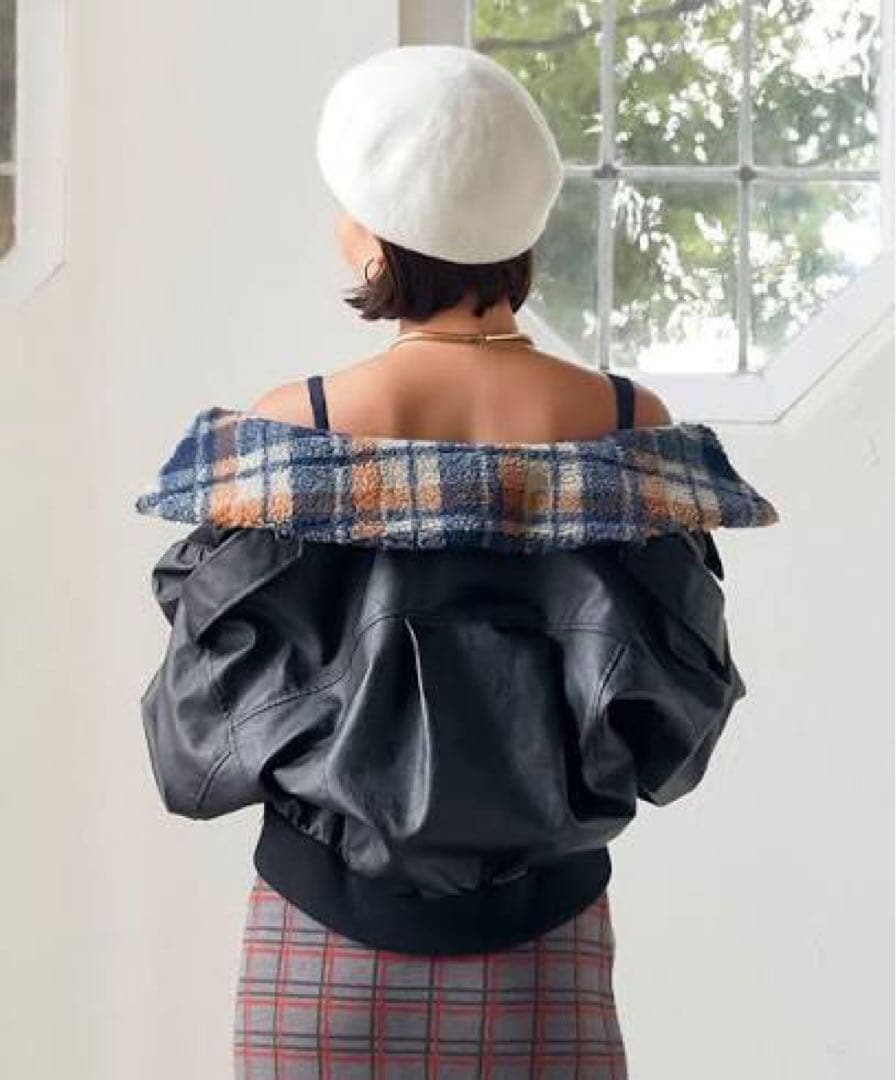 【TINA：JOJUN】 3way フライトジャケット ブラック