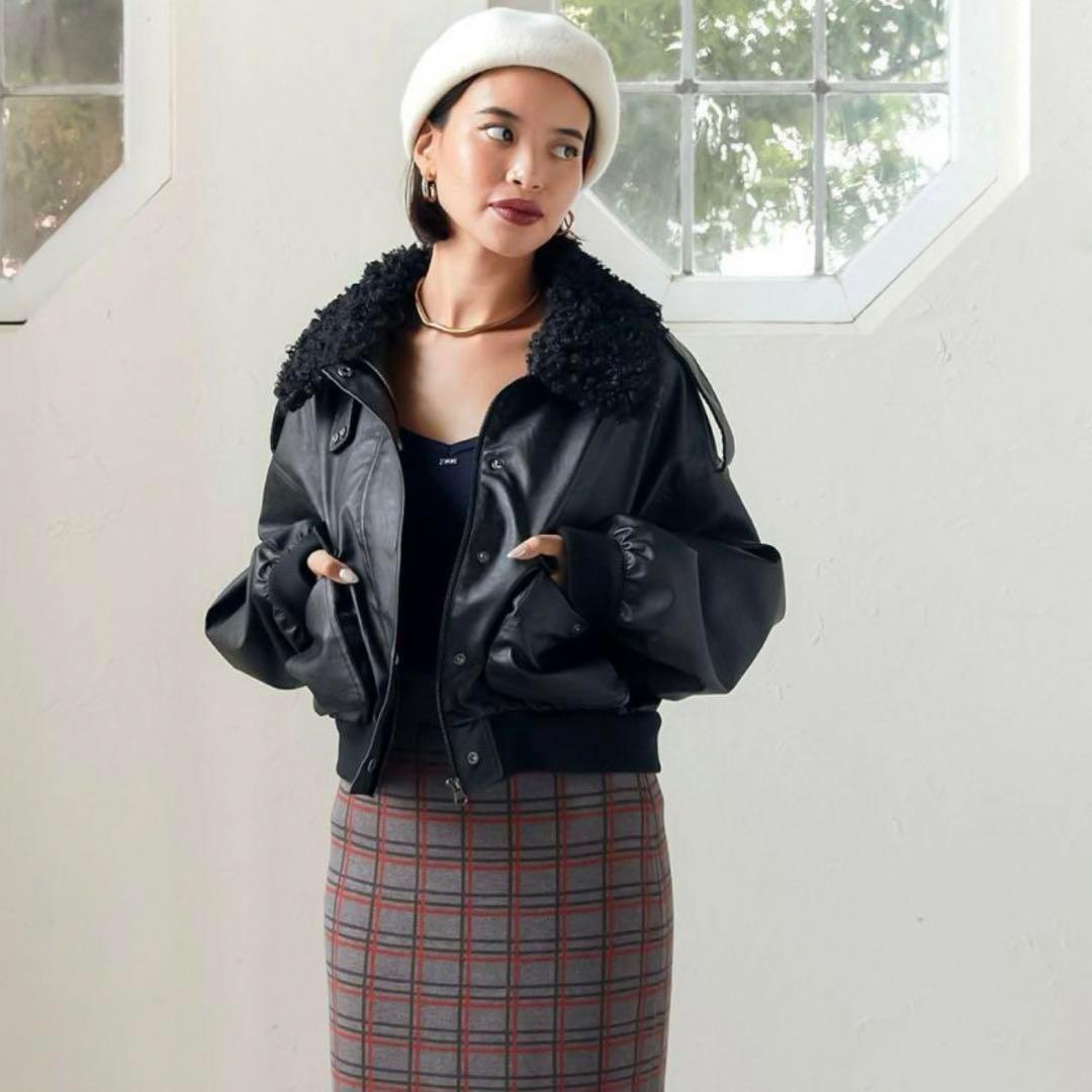 【TINA：JOJUN】 3way フライトジャケット ブラック