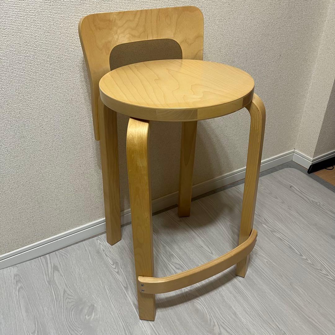 ②artek アルテック ハイチェア K65 ナチュラル　美品