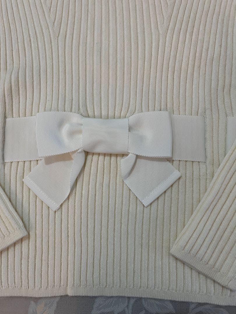 エムズグレイシー未使用定番リボンニット40