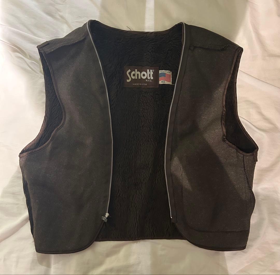美品　schott 642 レザージャケット　シングルライダース　牛革　茶色