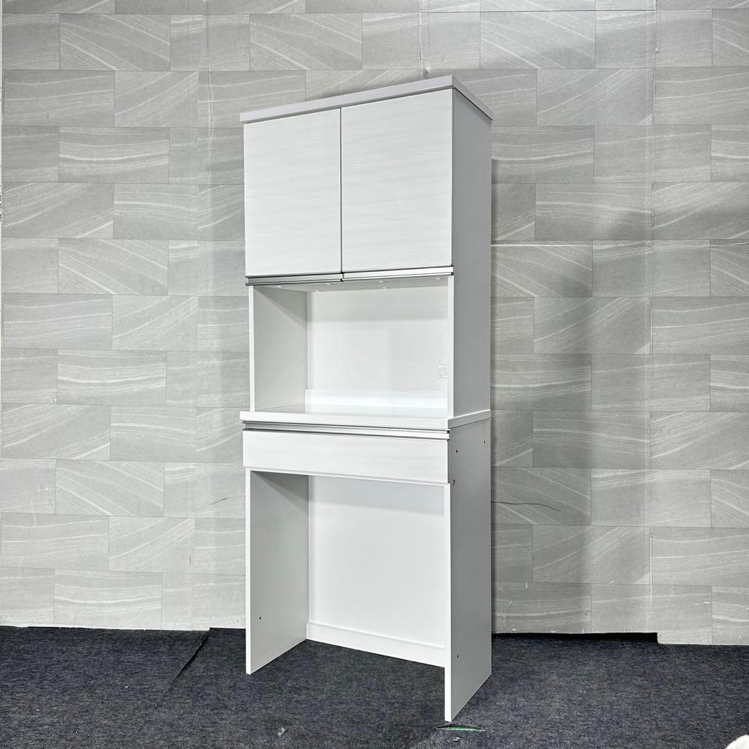 ニトリ 食器棚 幅80cm リガーレ 白 家具 シンプル d5022