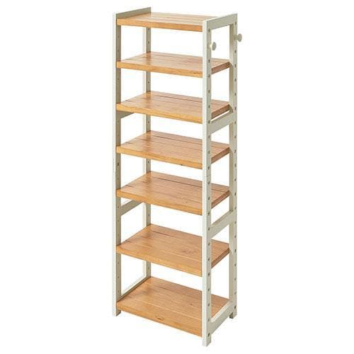 オープンシェルフ 棚 ラック シューズ 靴箱 収納 幅45cm 7段 ナチュラル