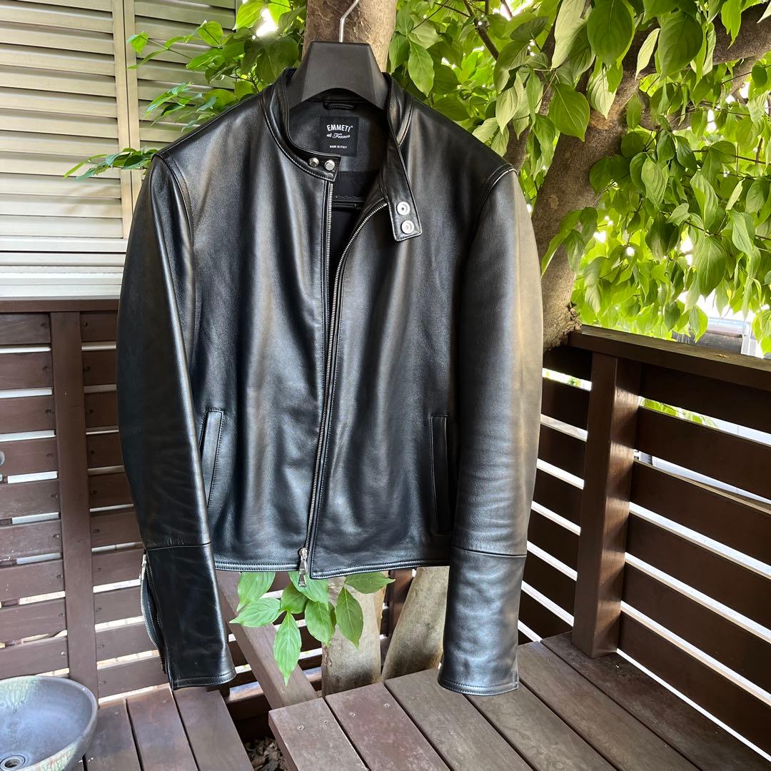 EMMETTI H千場義雅プロデュースレザーシングルライダース