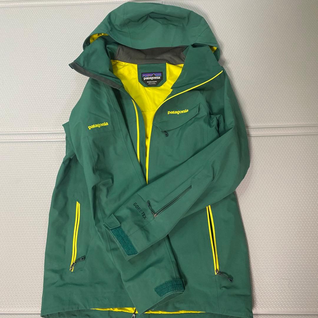 patagonia パウダーボウル　ゴアテックス　緑/黄色