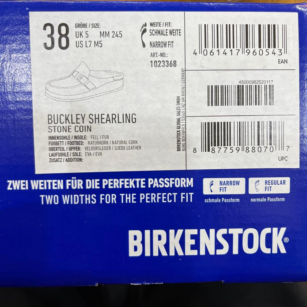 ビルケンBUCKLEYシェア.ストーン.ファー 38新品定価¥28600