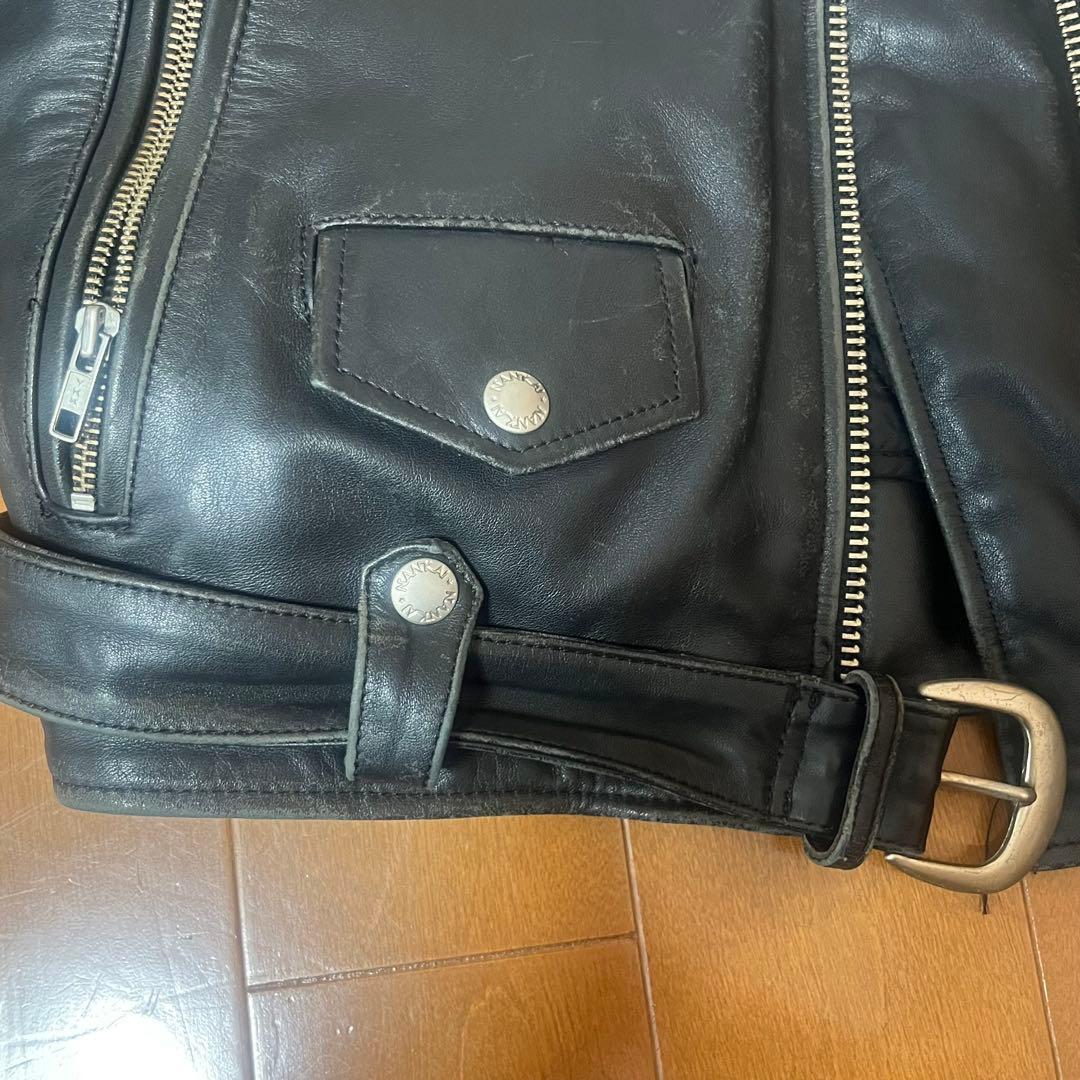 NANKAI 南海部品 レザーライダースジャケット ダブル 牛革 ライナー付