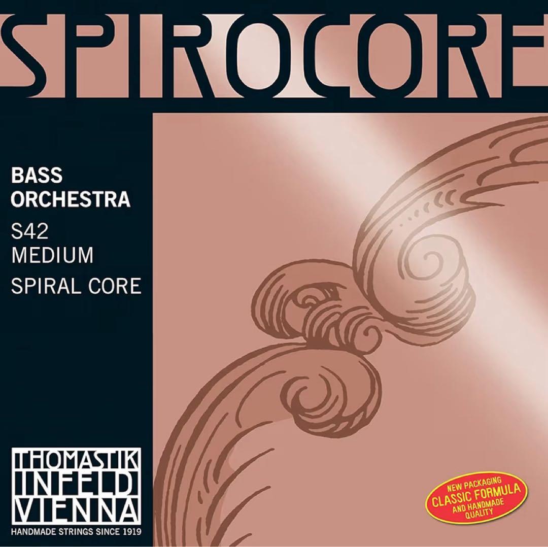 中古美品 SPIROCOREコントラバス弦4本セット S42 4/4 ミディアム