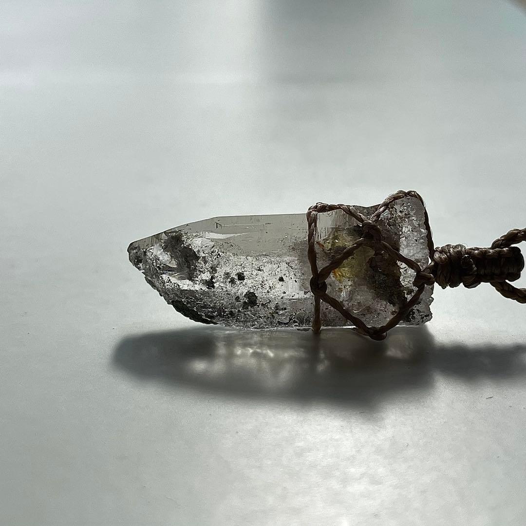 ヒマラヤ水晶 ガネッシュヒマール ＊ マクラメペンダント ネックレス15