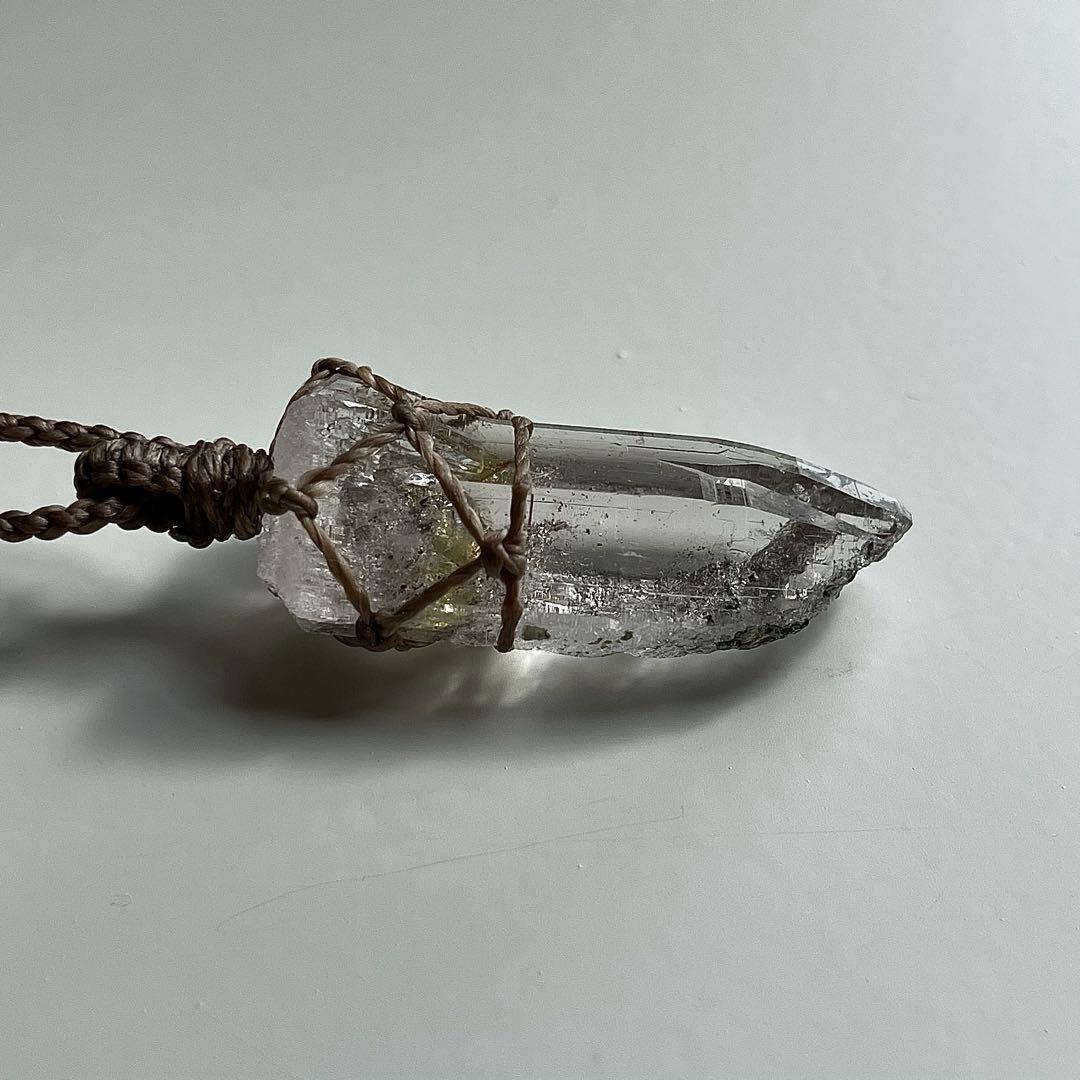 ヒマラヤ水晶 ガネッシュヒマール ＊ マクラメペンダント ネックレス15