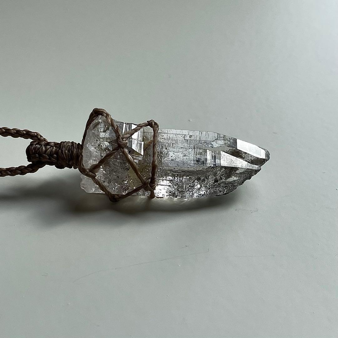 ヒマラヤ水晶 ガネッシュヒマール ＊ マクラメペンダント ネックレス15