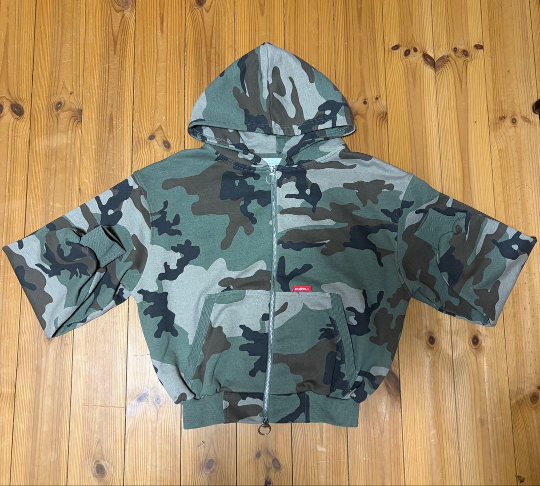scuffers 迷彩柄 ジップアップパーカー