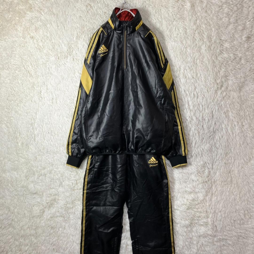 美品 アディダス セットアップジャージ 上下 ジャケット パンツ 3本ライン L
