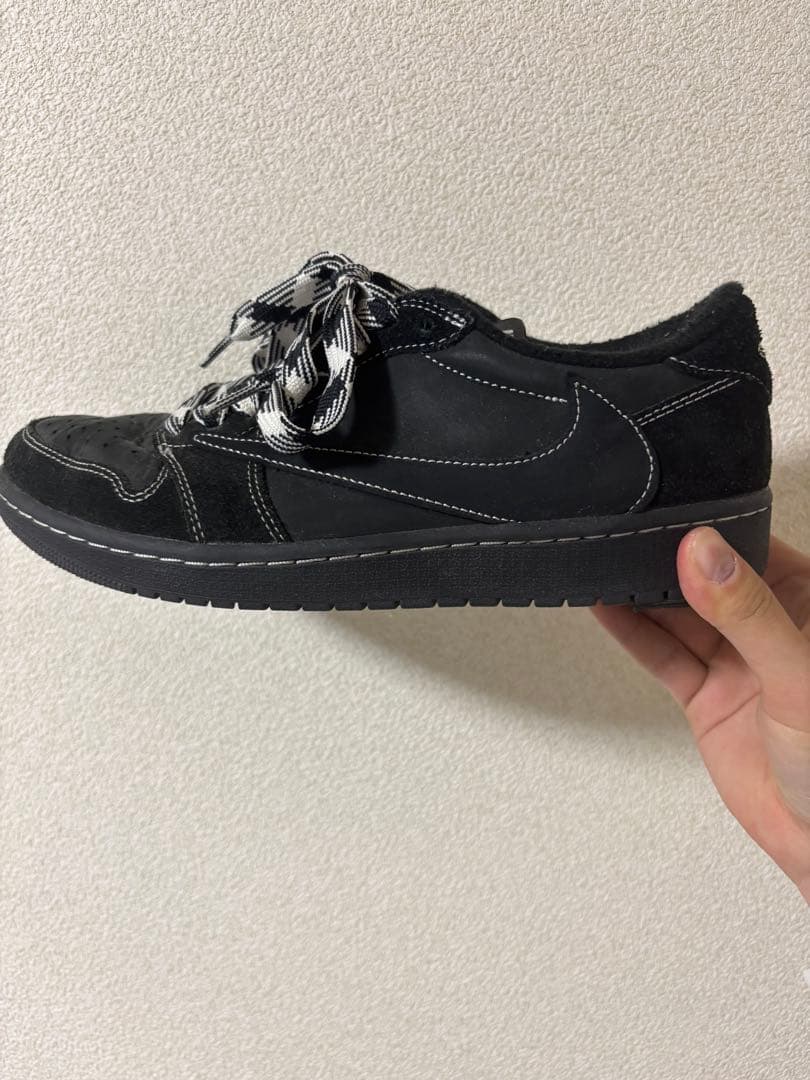 Travis × Nike Aj1 Low OG \"Black Phantom\"