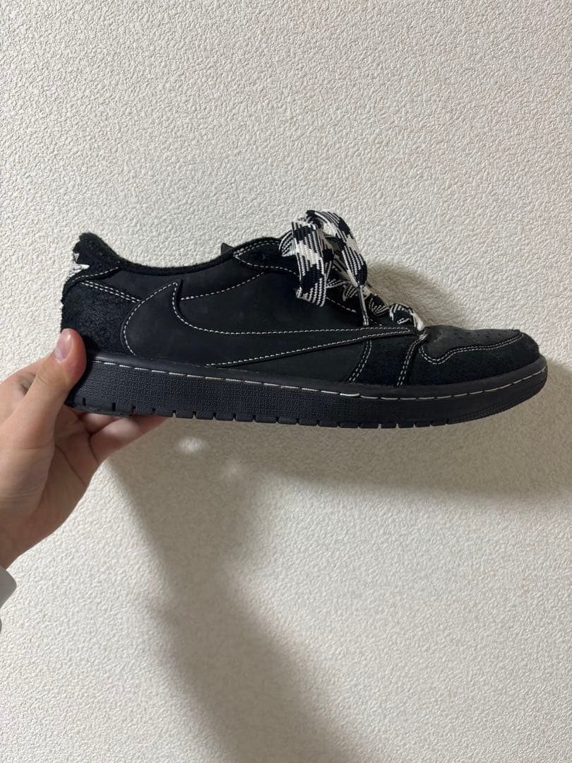 Travis × Nike Aj1 Low OG \"Black Phantom\"