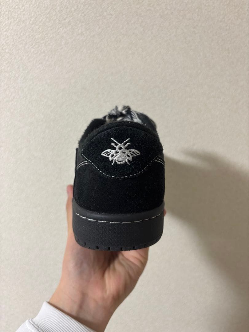 Travis × Nike Aj1 Low OG \"Black Phantom\"