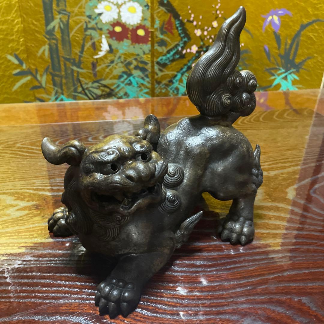 備前焼　獅子　小西陶古作