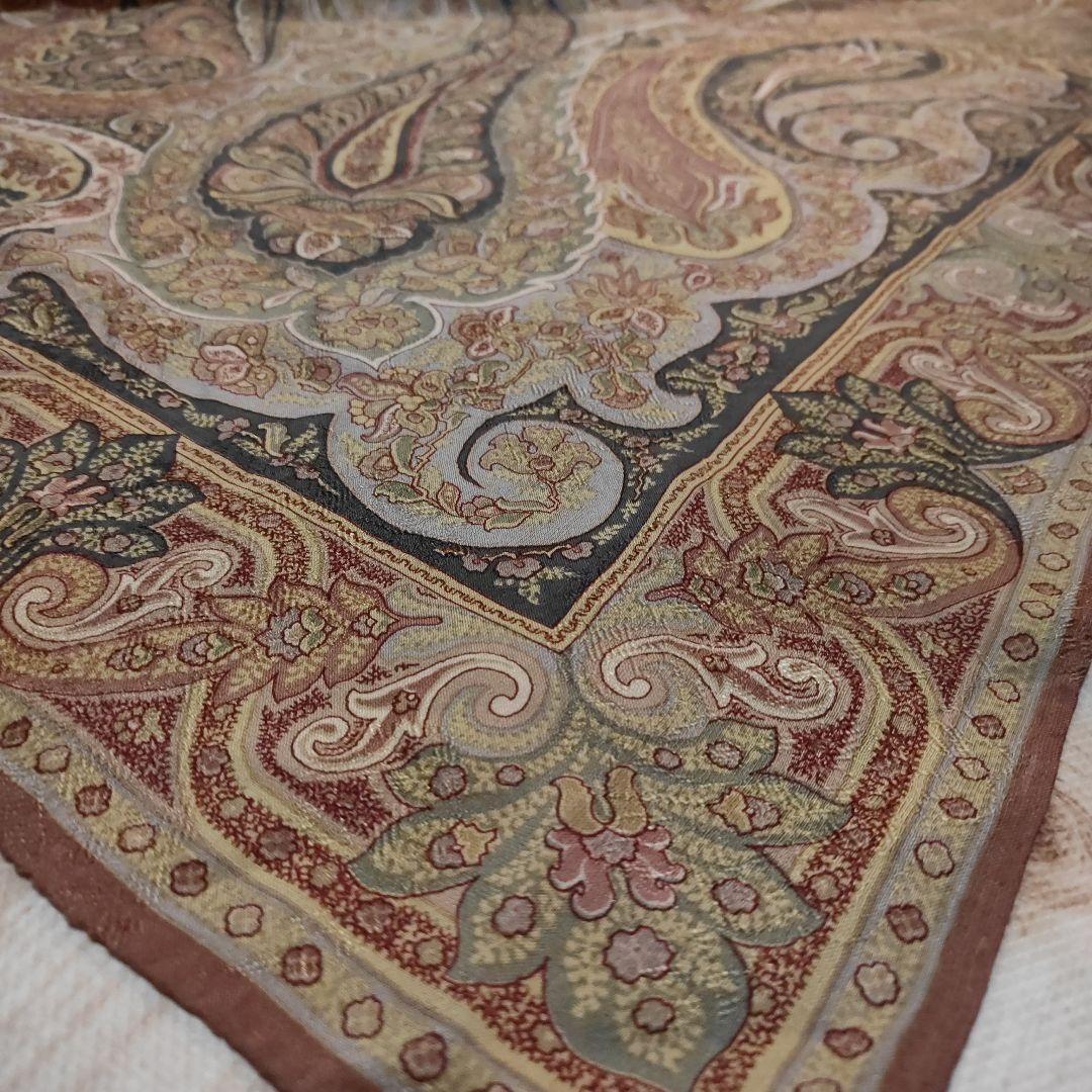 ETRO ペイズリー柄シルク・ウール大判ストール ・ショール☆130cm
