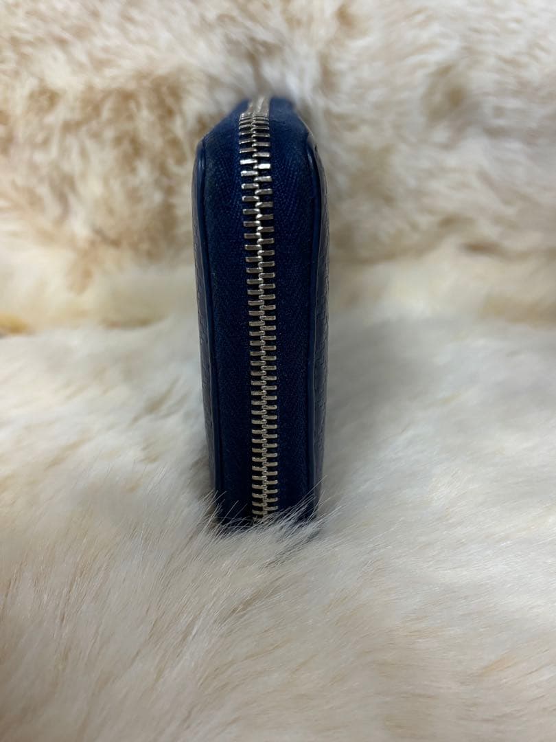 と*ぴ様 【美品】GUCCI グッチ　ディアマンテ　ラウンドファスナー　ネイビー